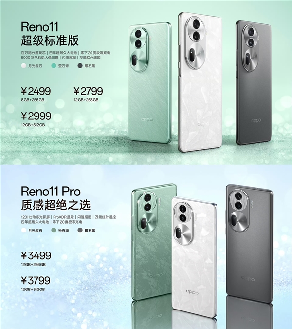 OPPO发布Reno 11标准版 天玑8200处理器11月25日开售，权威硬件评测网站,www.dnpcw.com