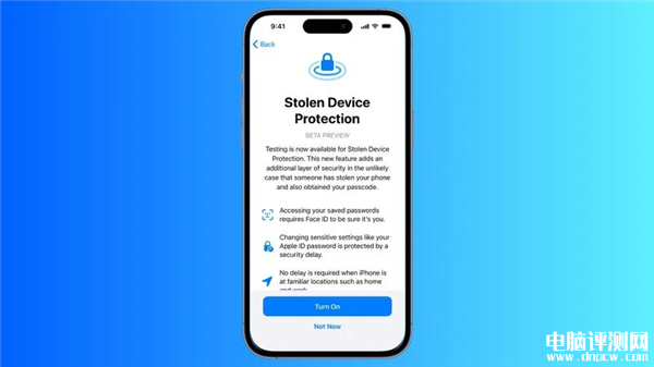 苹果iOS 17.3 RC发布 新增被盗设备保护功能，权威硬件评测网站,www.dnpcw.com