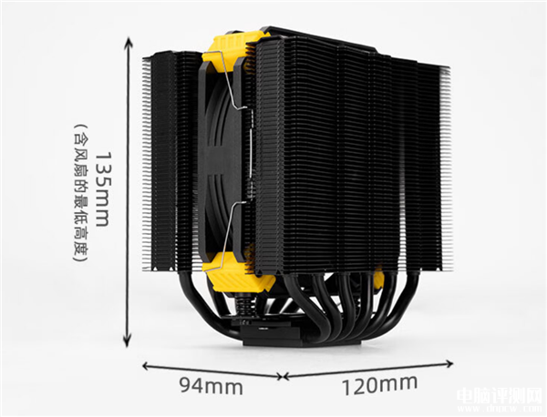 方糖机械大师KK135迷你双塔风冷散热器发布 单风扇六热管售价199元，权威硬件评测网站,www.dnpcw.com