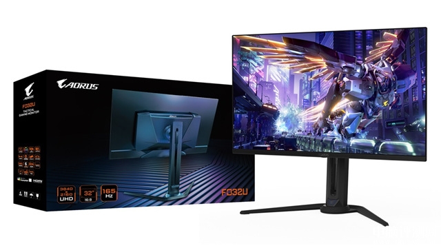 技嘉新款AORUS FO32U游戏显示器发布 4K@165Hz+QD-OLED屏，权威硬件评测网站,www.dnpcw.com