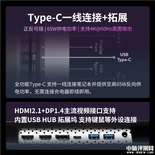 联想小新27p显示器上市 4K 60Hz、65W反向供电售价1399元，权威硬件评测网站,www.dnpcw.com