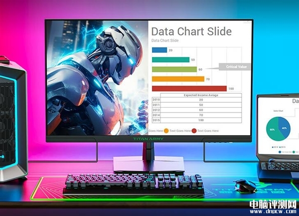 泰坦军团新款27英寸显示器上市 1080P 240Hz屏售价999元，权威硬件评测网站,www.dnpcw.com