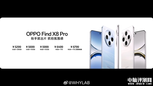 OPPO Find X8 Pro发布 全球首款天玑双潜望旗舰售价5299元起，权威硬件评测网站,www.dnpcw.com