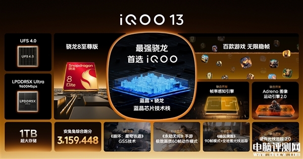 iQOO 13正式发布 搭载高通骁龙8至尊版处理器售价3999元起，权威硬件评测网站,www.dnpcw.com